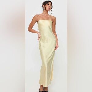 Princess Polly Haley Maxi Dress Yellow